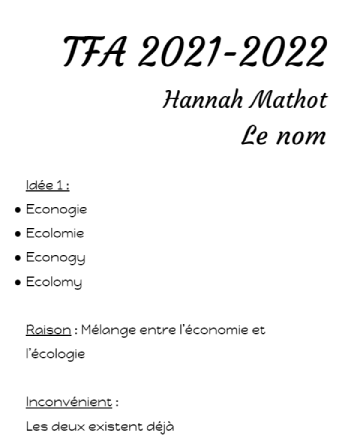 liste d'idees de nom